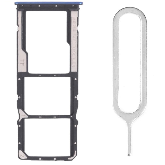For Xiaomi Redmi Note 11 4G & Note 11s Sim Card Tray Dual Sim Replacement With Sim Ejector Tool - Blue