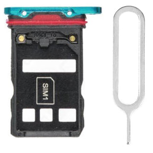 For Huawei P30 Pro Sim Card Tray Dual Sim Replacement With Sim Ejector Tool - Aurora Blue