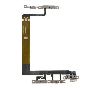 For iPhone 13 (6.1")  Power Flex Cable Replacement Volume Buttons Mute Switch With Metal Brackets