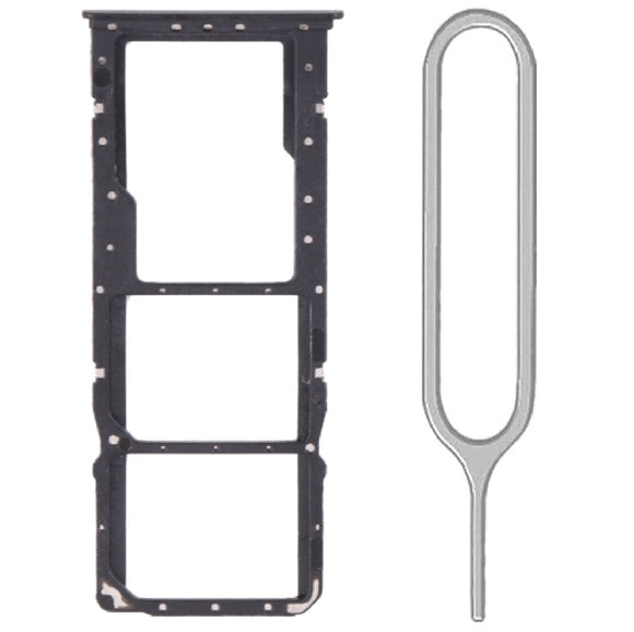 For Huawei Y9 (2018) Sim Card Tray Dual Sim Replacement With Sim Ejector Tool - Black