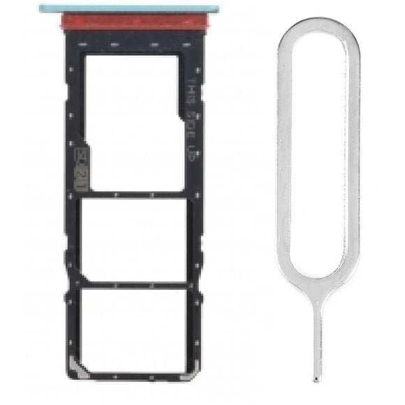 For Motorola Moto E20 Sim Card Tray Dual Sim Replacement With Sim Ejector Tool - Blue