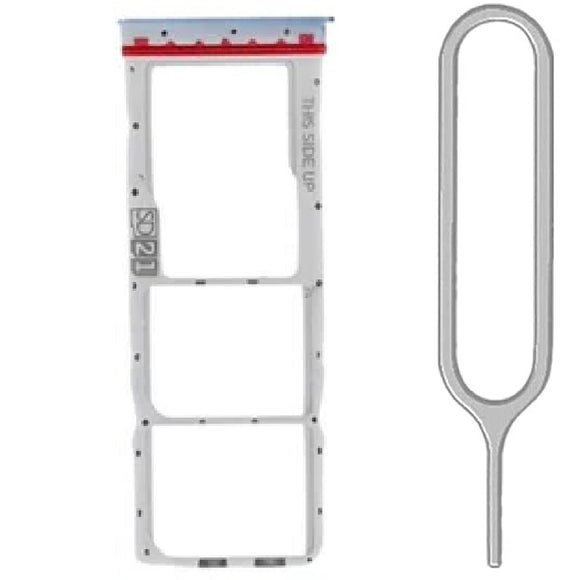 For Motorola Moto G14 Sim Card Tray Dual Sim Replacement With Sim Ejector Tool - Blue