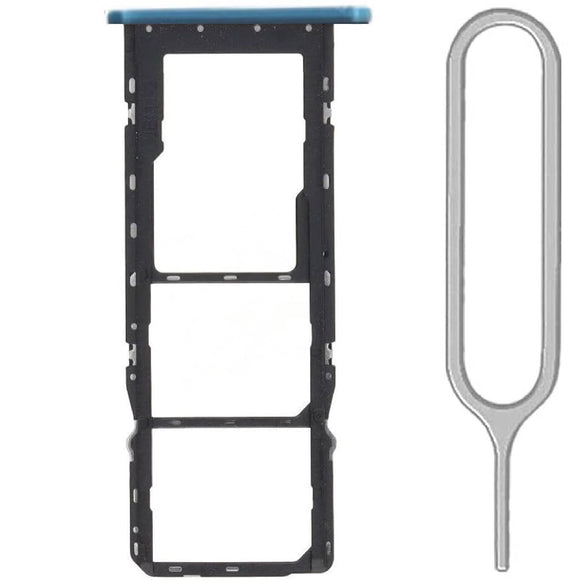 For Nokia C21 Plus Sim Card Tray Dual Sim Replacement With Sim Ejector Tool - Dark Cyan