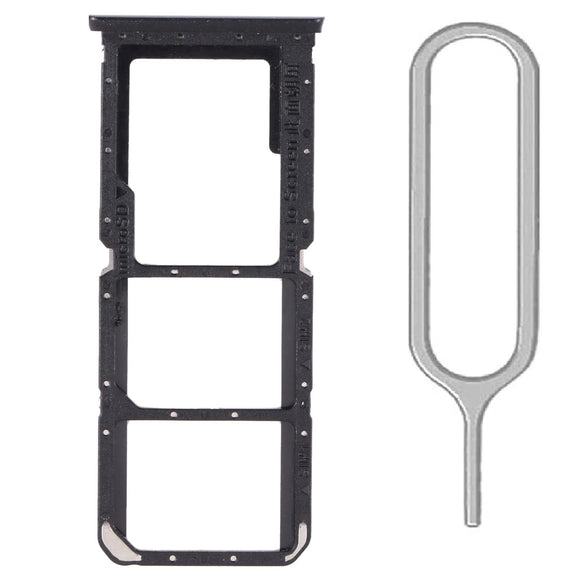 For Oppo A16 / A16s Sim Card Tray Dual Sim Replacement With Sim Ejector Tool - Black