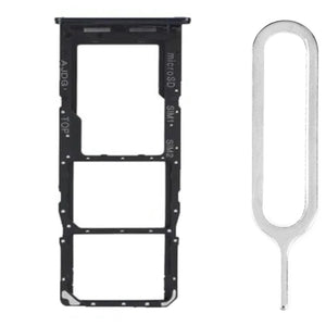 For Samsung Galaxy A04s (SM-A047) Sim Card Tray Dual Sim Micro SD Card Holder Replacement With Sim Ejector Tool - Black