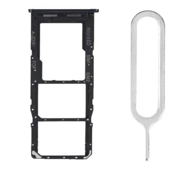 For Samsung Galaxy A04 (SM-A045) Sim Card Tray Dual Sim Micro SD Card Holder Replacement With Sim Ejector Tool - Black