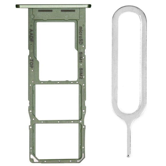 For Samsung Galaxy A14 4G A145F Sim Card Tray Dual Sim Micro SD Card Holder Replacement With Sim Ejector Tool - Green