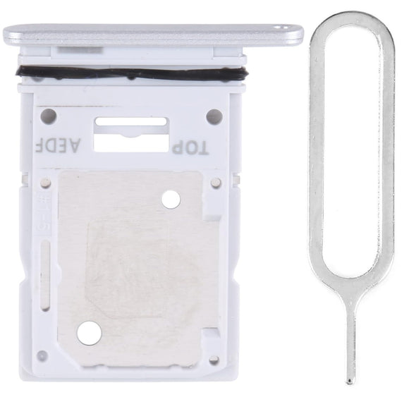 For Samsung Galaxy A54 SM-A546 Sim Card Tray Dual Sim Micro SD Card Holder Replacement With Sim Ejector Tool - Silver