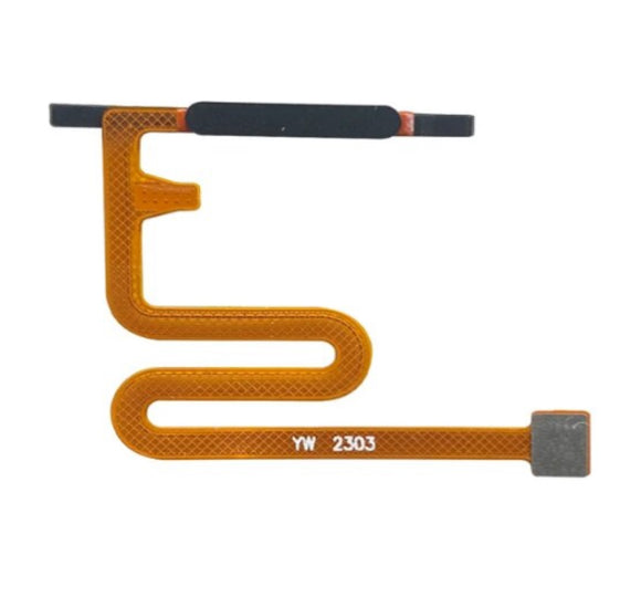For Samsung Galaxy A14 A145P Power Flex Cable Home Button Finger Print Sensor Replacement - Black