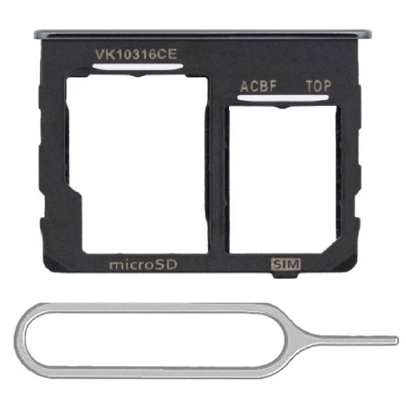 For Samsung Galaxy A32 5G A326 Sim Card Tray Dual Sim Micro SD Card Holder Replacement With Sim Ejector Tool - Black