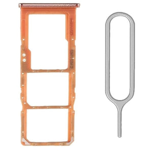 For Samsung Galaxy A70 (SM-A705) Sim Card Tray Dual Sim Micro SD Card Holder Replacement With Sim Ejector Tool - Gold