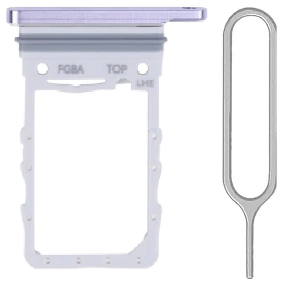 For Samsung Z Flip 4 5G Sim Card Tray Dual Sim Replacement With Sim Ejector Tool - Purple
