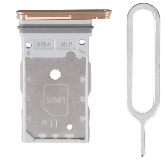 For Samsung Galaxy S24 / S24+ Plus Sim Card Tray Dual Sim Replacement With Sim Ejector Tool - Sandstone Orange
