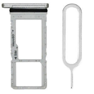 For Samsung Galaxy Tab A7 (2020) T500 T505 Sim Card Tray Dual Sim Replacement With Sim Ejector Tool - Silver