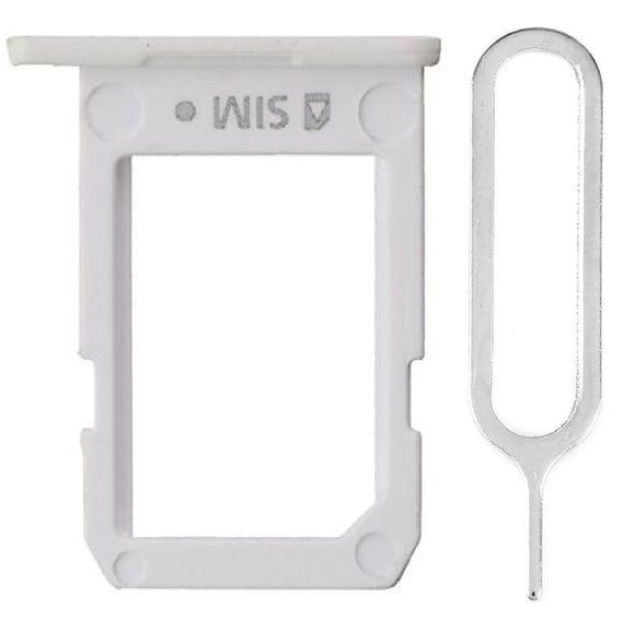 For Samsung Galaxy Tab S2 9.7 T810 Sim Card Tray Dual Sim Replacement With Sim Ejector Tool - White