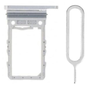 For Samsung Z Flip 3 5G Sim Card Tray Dual Sim Replacement With Sim Ejector Tool - Silver