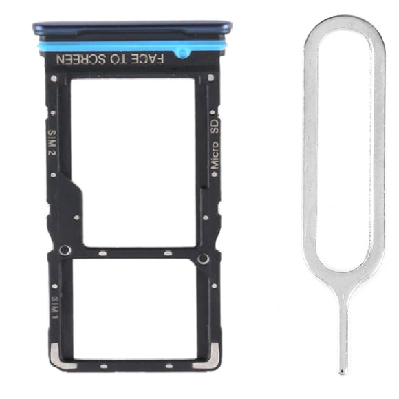 For Xiaomi Mi 10T Lite 5G Sim Card Tray Dual Sim Replacement With Sim Ejector Tool - Gray
