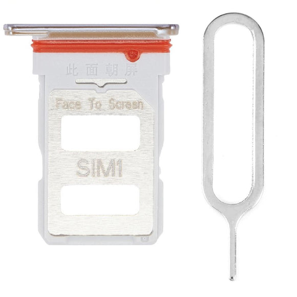 For Xiaomi Poco F3 Sim Card Tray Dual Sim Replacement With Sim Ejector Tool - White
