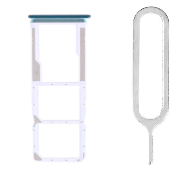 For Xiaomi Redmi Note 9 / 9S / 9 Pro Sim Card Tray Dual Sim Replacement With Sim Ejector Tool - Aurora Blue