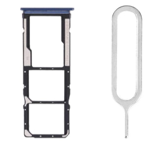 For Xiaomi Redmi Note 9 / 9S / 9 Pro Sim Card Tray Dual Sim Replacement With Sim Ejector Tool -  Dark Blue