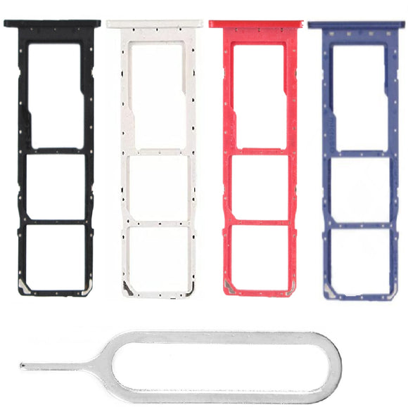 For Samsung Galaxy A02 A022 Sim Card Tray Dual Sim Micro SD Card Holder Replacement With Sim Ejector Tool Black/Blue/Red/White