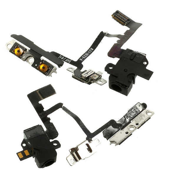 Replacement Black Headphone Jack With Brackets For iPhone 4 - FormyFone.com
