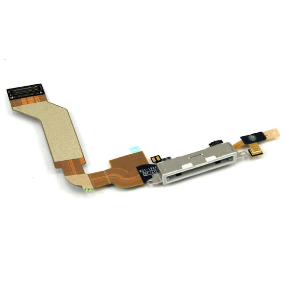 White Dock Connector Charging Port Flex Cable Replacement for iPhone 4S - FormyFone.com
 - 1