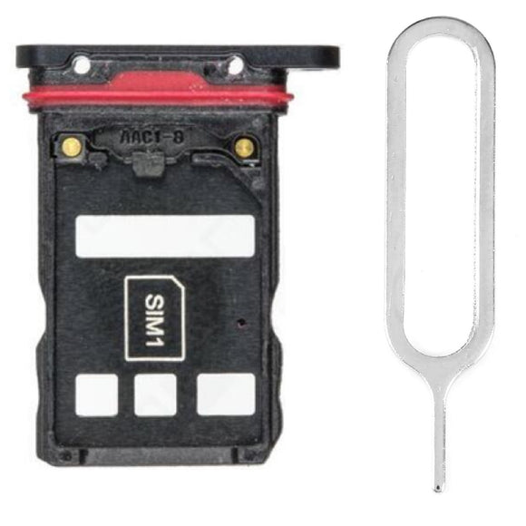 For Huawei P30 Pro Sim Card Tray Dual Sim Replacement With Sim Ejector Tool - Black
