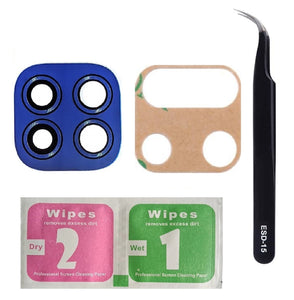 For Motorola Moto G9 Play Back Camera Glass Lens Replacement Repair Kit With Tweezers - Sapphire Blue