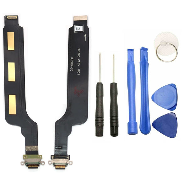 For OnePlus 6T Charging Port Replacement Dock Connector Headphone Jack Flex Cable A6010 A6013 With Tool Kit