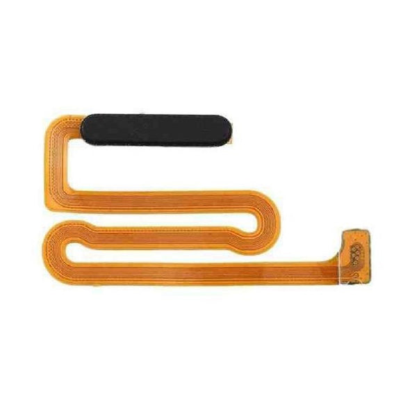 For Samsung Galaxy A12 A125 Power Flex Cable Home Button Finger Print Sensor Replacement - Black