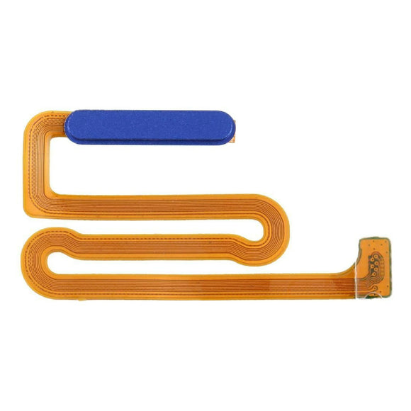 For Samsung Galaxy A12 A125 Power Flex Cable Home Button Finger Print Sensor Replacement - Blue