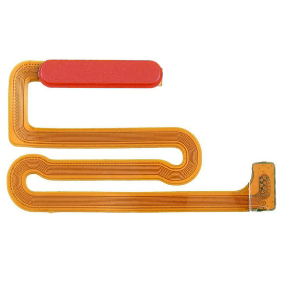 For Samsung Galaxy A12 A125 Power Flex Cable Home Button Finger Print Sensor Replacement - Red