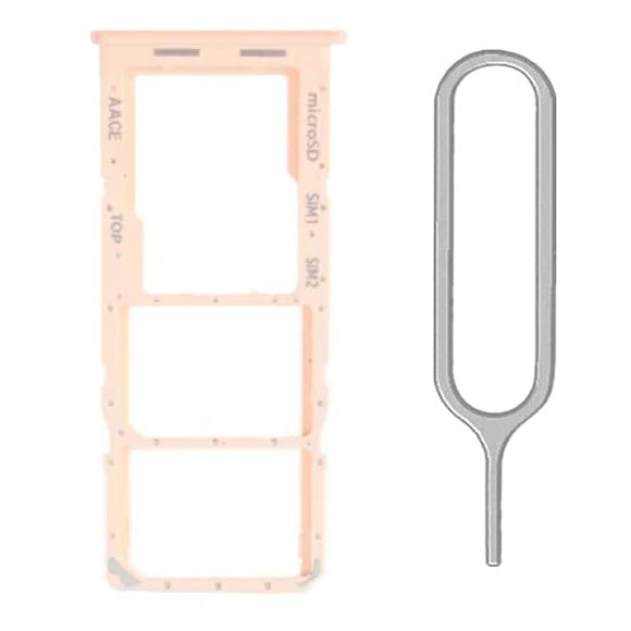 For Samsung Galaxy A13 4G/5G Sim Card Tray Dual Sim Micro SD Card Holder Replacement With Sim Ejector Tool - Peach