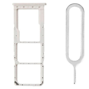 For Samsung Galaxy A21s A217 Sim Card Tray Dual Sim Replacement With Sim Ejector Tool - White
