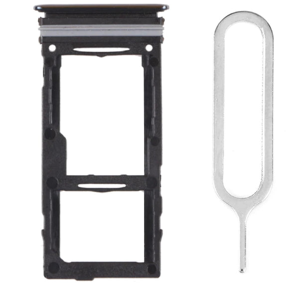 For Samsung Galaxy A72 4G/5G Sim Card Tray Dual Sim Replacement With Sim Ejector Tool - Black