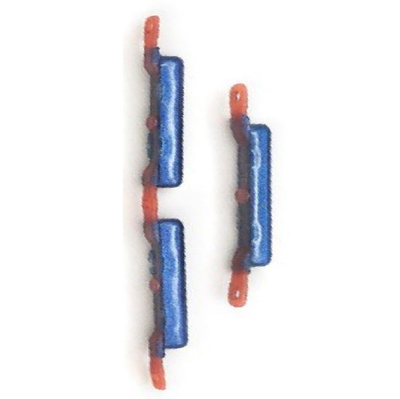 For Samsung Galaxy A10s A107 Power Button and Volume Button Replacement Set - Blue