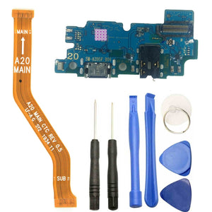 For Samsung Galaxy A20 A205 Charging Port Dock Connector Audio Jack Mic With Flex Cable And Tool Kit