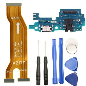 For Samsung Galaxy A21s A217 Charging Port Dock Connector Audio Jack Mic With Flex Cable And Tool Kit
