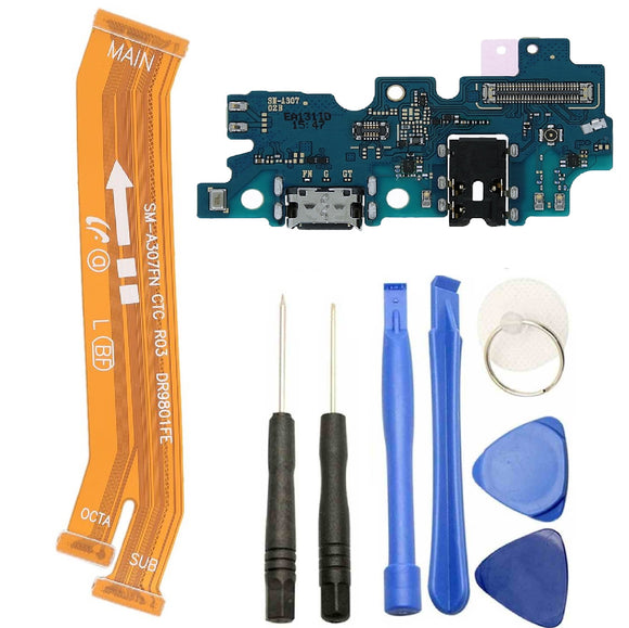 For Samsung Galaxy A30s A307 Charging Port Dock Connector Audio Jack Mic With Flex Cable And Tool Kit