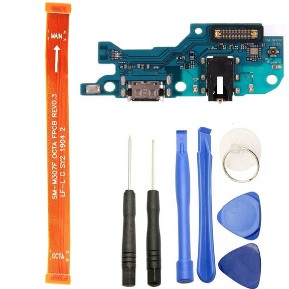 For Samsung Galaxy A40s A407 M30 Charging Port Dock Connector Audio Jack Mic With Flex Cable And Tool Kit