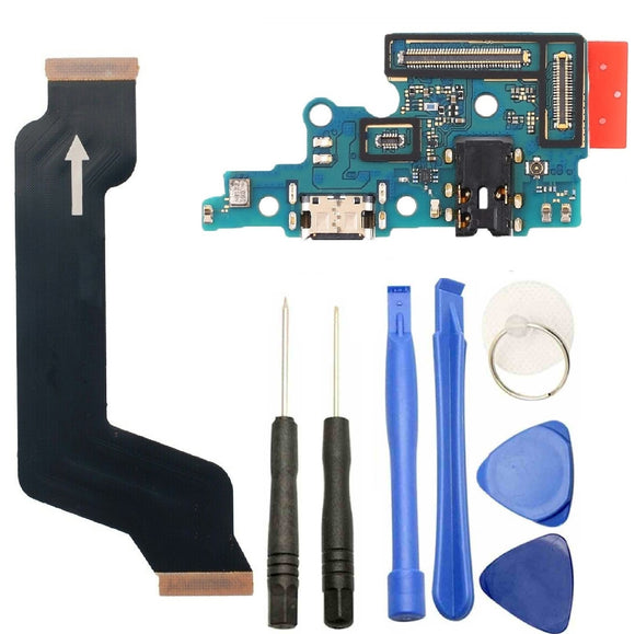 For Samsung Galaxy A70 A705F Charging Port Dock Connector Audio Jack Mic With Flex Cable And Tool Kit