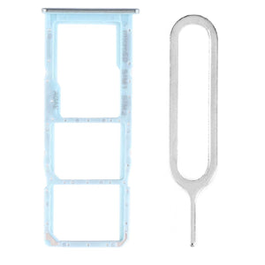 For Samsung Galaxy A71 A715 Sim Card Tray Dual Sim Micro SD Card Holder Replacement With Sim Ejector Tool - Blue