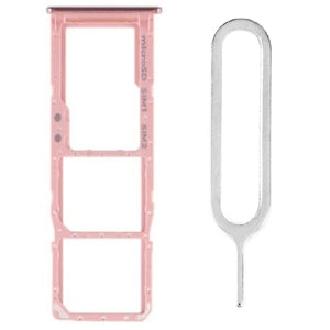 For Samsung Galaxy A71 A715 Sim Card Tray Dual Sim Micro SD Card Holder Replacement With Sim Ejector Tool - Pink