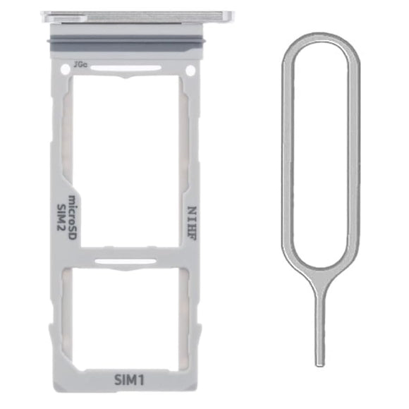 For Samsung Galaxy Note 20 Ultra 4G/5G Sim Card Tray Dual Sim Replacement With Sim Ejector Tool - Silver