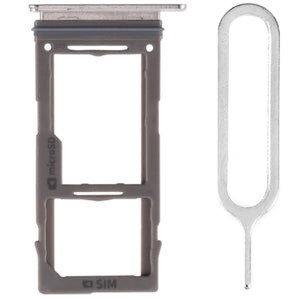 For Samsung Galaxy S10 / S10 Plus / S10e Sim Card Tray Dual Sim Replacement With Sim Ejector Tool - Grey