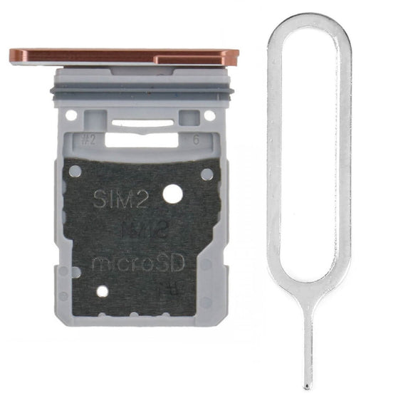For Samsung Galaxy S20 FE 4G/5G Sim Card Tray Dual Sim Replacement With Sim Ejector Tool - Orange