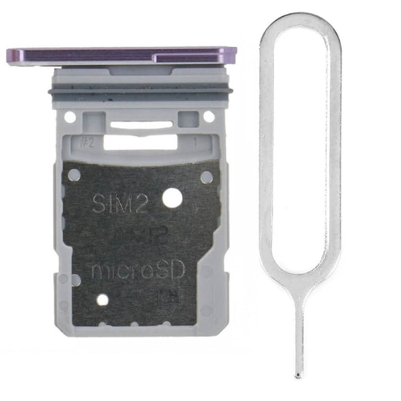 For Samsung Galaxy S20 FE 4G/5G Sim Card Tray Dual Sim Replacement With Sim Ejector Tool - Purple