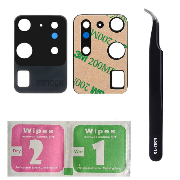 For Samsung Galaxy S20 Ultra G988 Camera Lens Replacement Back Camera Glass With ESD-15 Tweezers