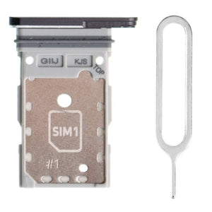 For Samsung Galaxy S21 FE G990 Sim Card Tray Dual Sim Replacement With Sim Ejector Tool - Graphite (Black)